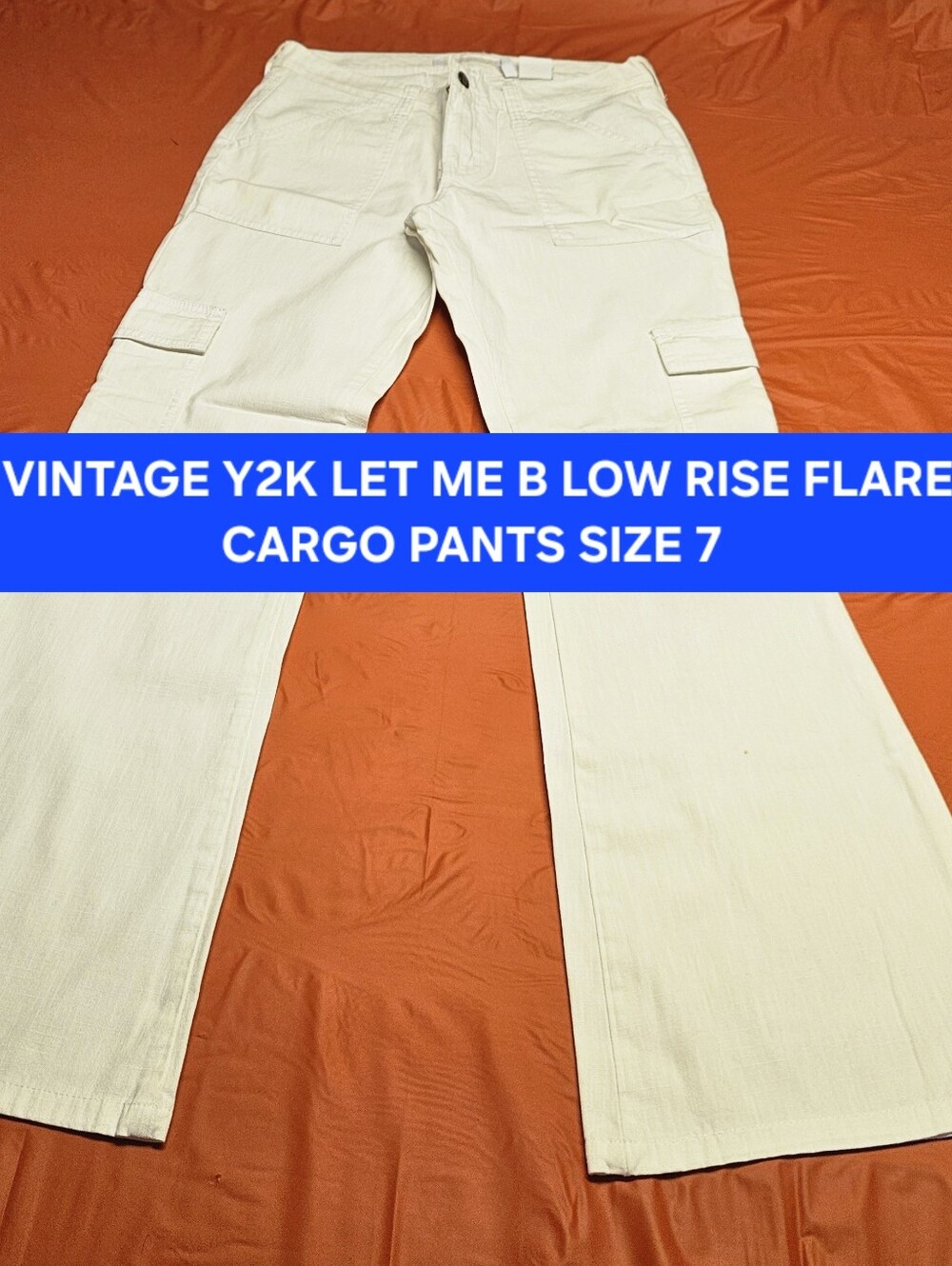 Vintage Let Me B Low Rise Flare Dual Side Cargo Size 7/30" Pop Star Look Y2k EUC